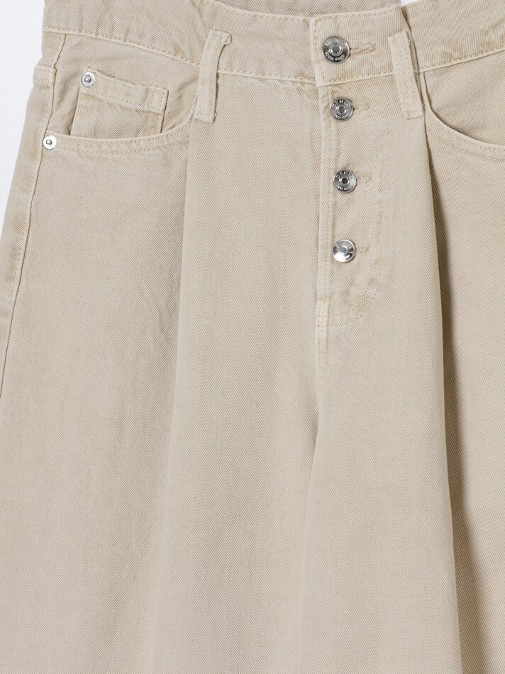 Calça jeans comprida - cor areia