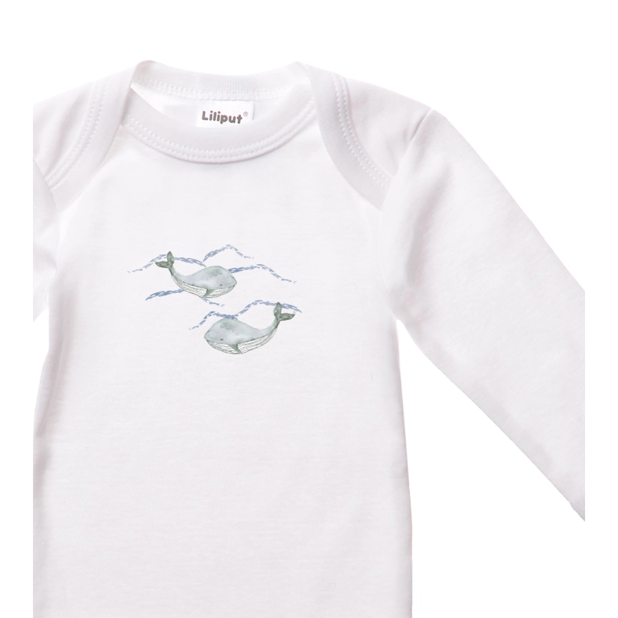 Liliput Amineckbody 2er-Pack blauweiß mit Frontprint weiß, hellblau