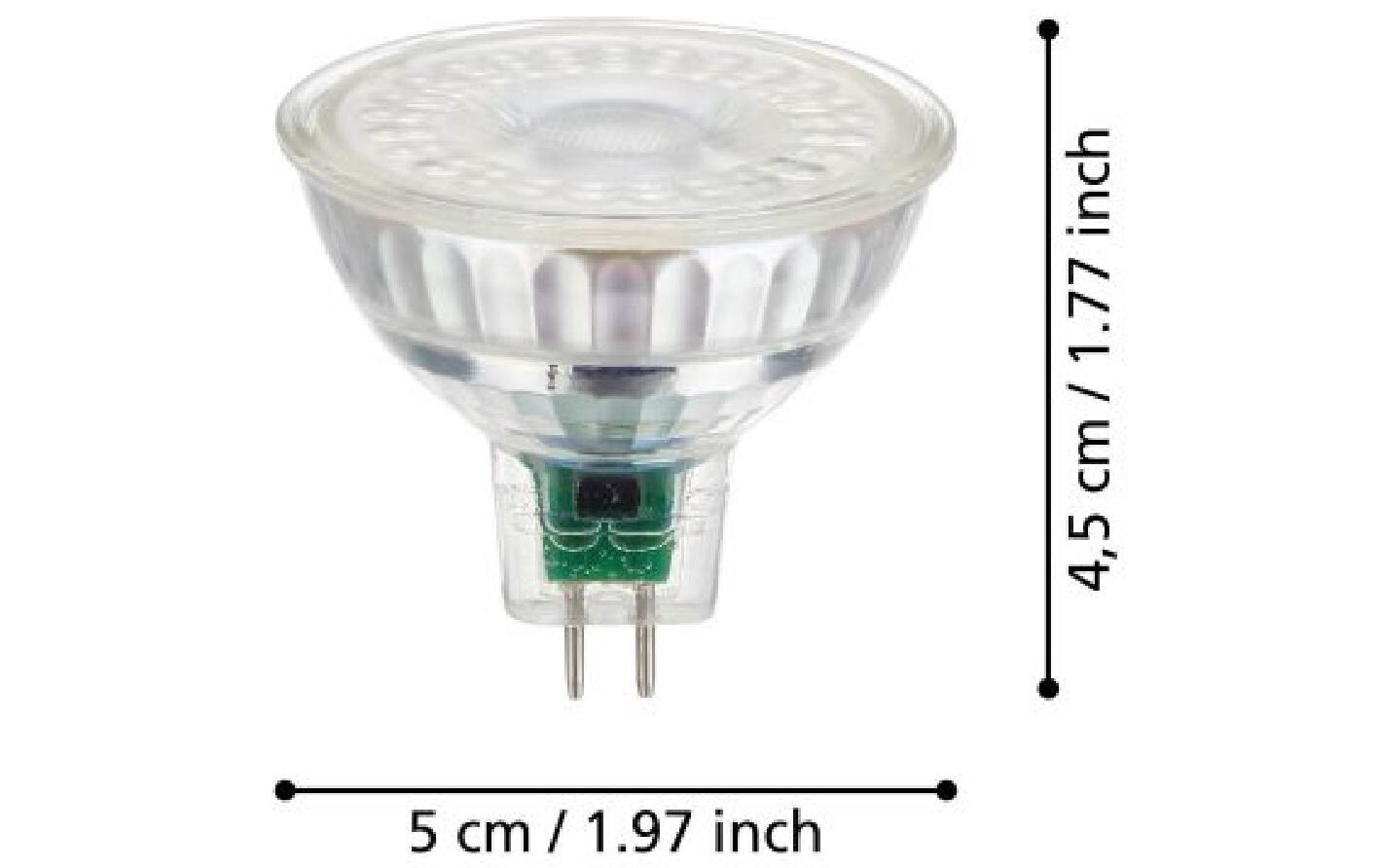 Lampe 4.5 W GU5.3 WarmweissLED-Reflektorspots aus klarem Glas