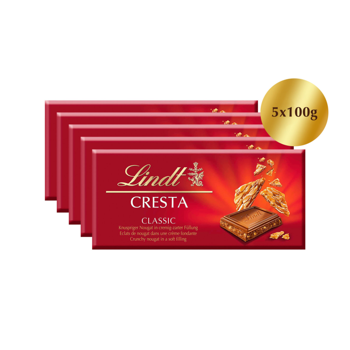 Lindt Tafelschokolade Cresta 5x100g