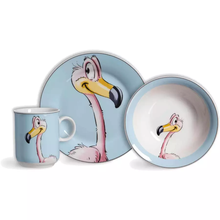 Ritzenhoff & Breker GmbH & Co. KG Kindergeschirr Happy Zoo 3er Set blau