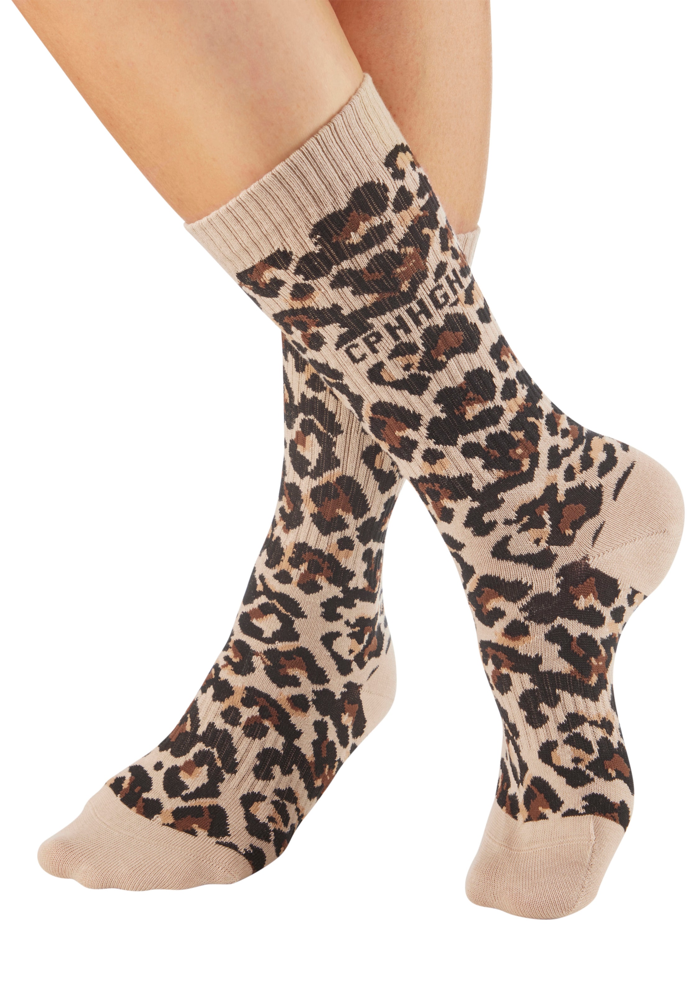 Copenhagen Studios Langsocken Packung, 2 Paar tlg. gemustert und in uni