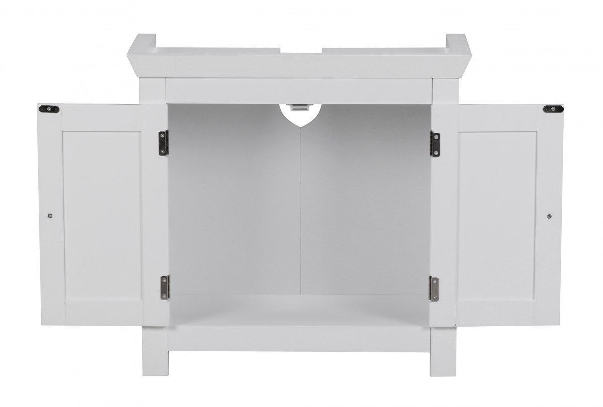 Waschbeckenunterschrank - weiß - 57 cm breit