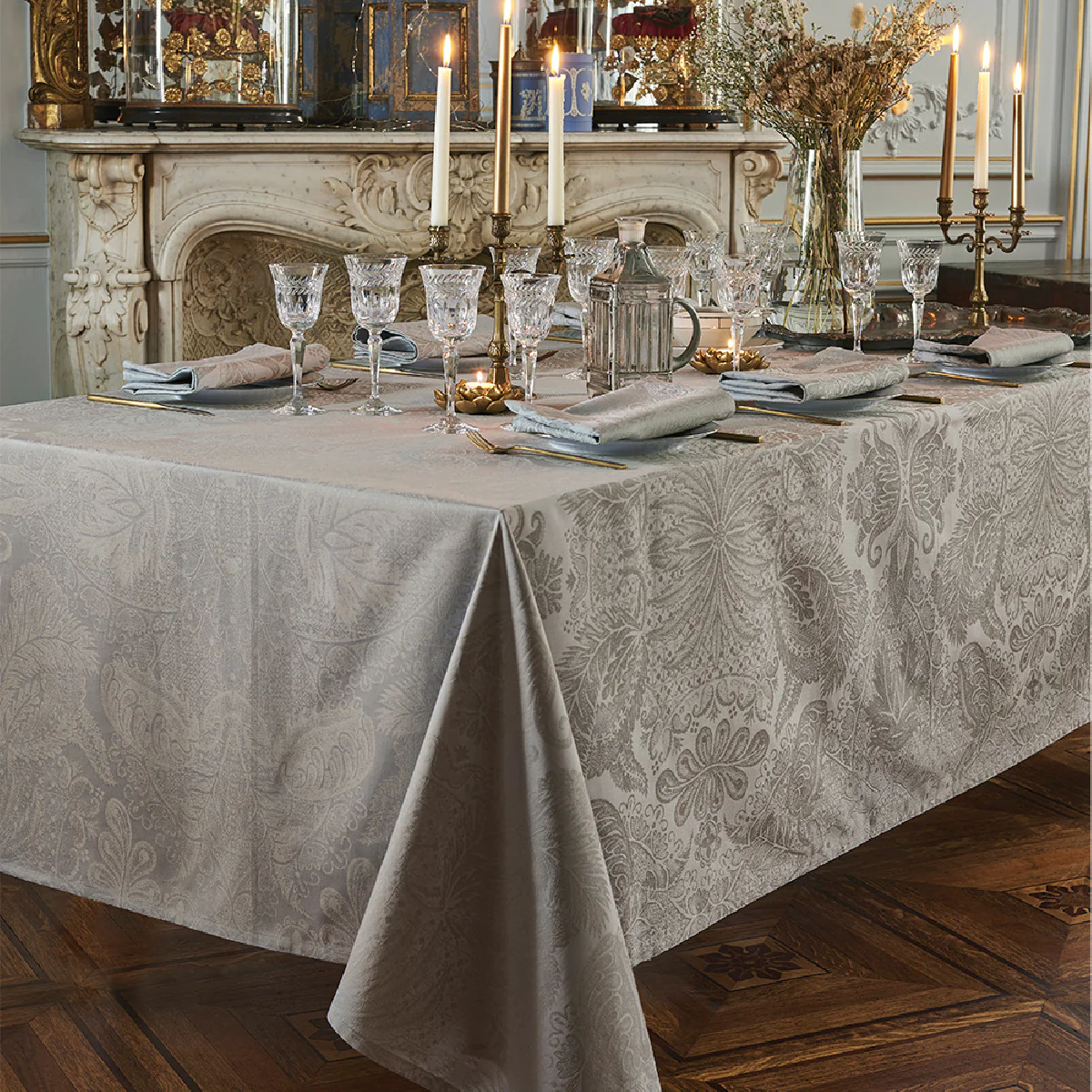 Nappe ronde enduit imperméable pur coton Diam. 175 cm Garnier Thiebaut