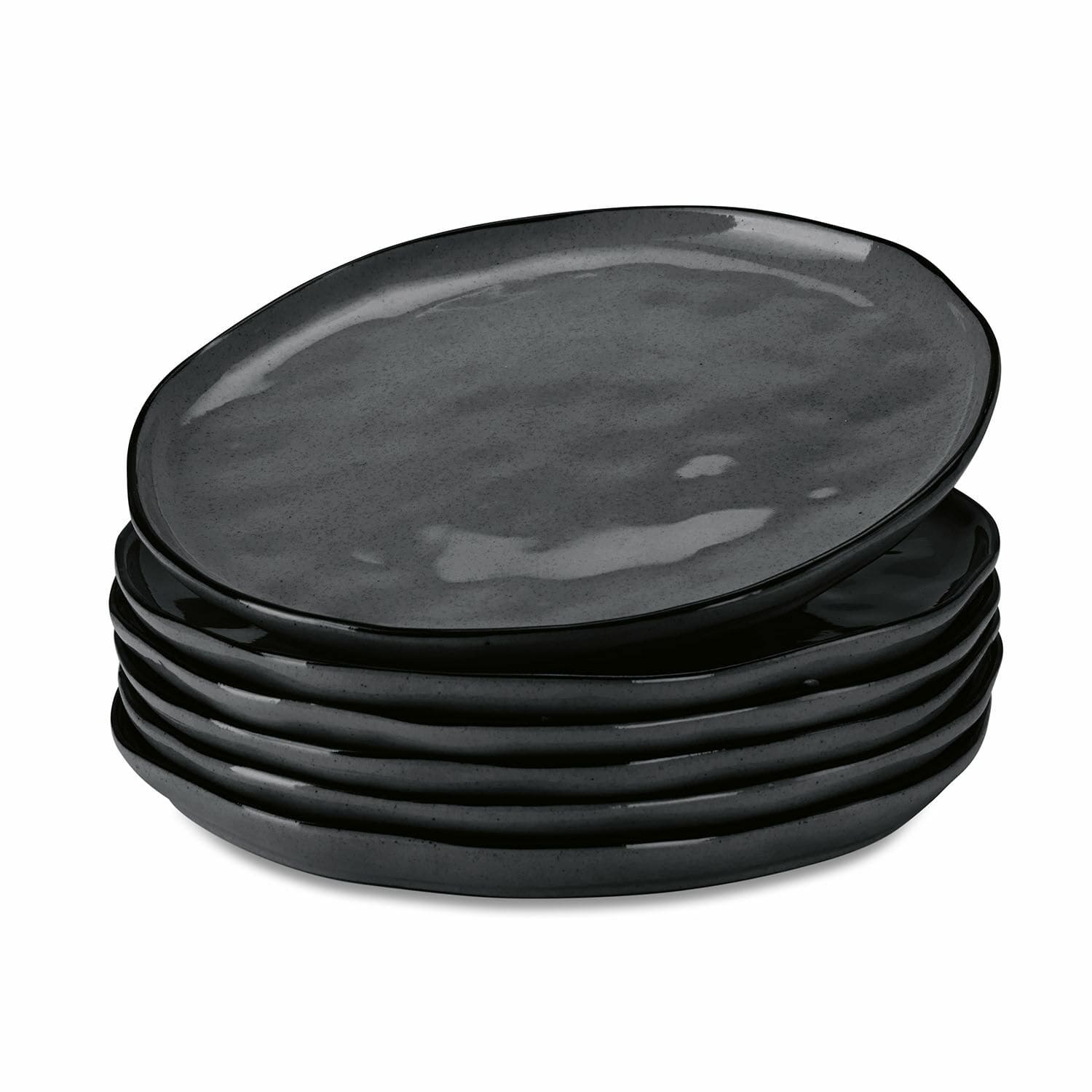Teller 6er Set Biarré schwarz