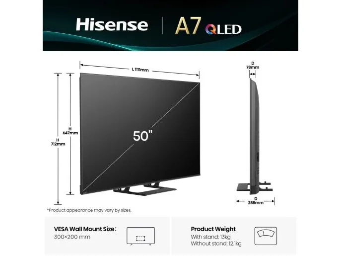 Hisense A7Q 50A7Q, 127 cm (50