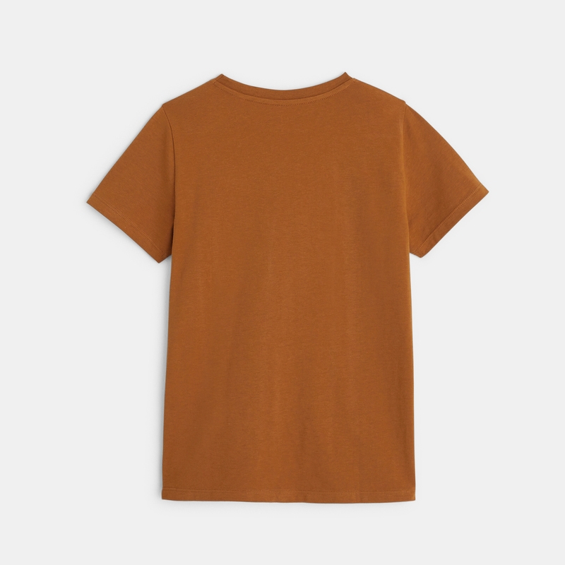 T-shirt basique manches courtes orange garçon