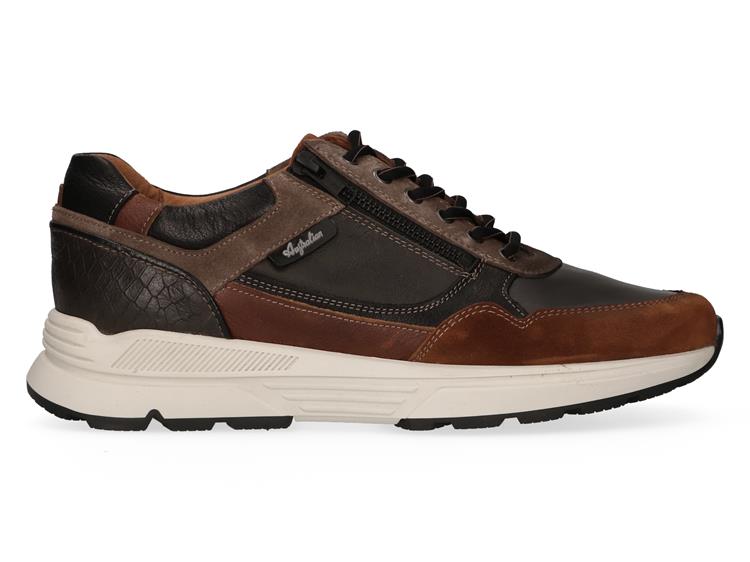 Australian Footwear Connery Leather Grey Cognac Taupe
