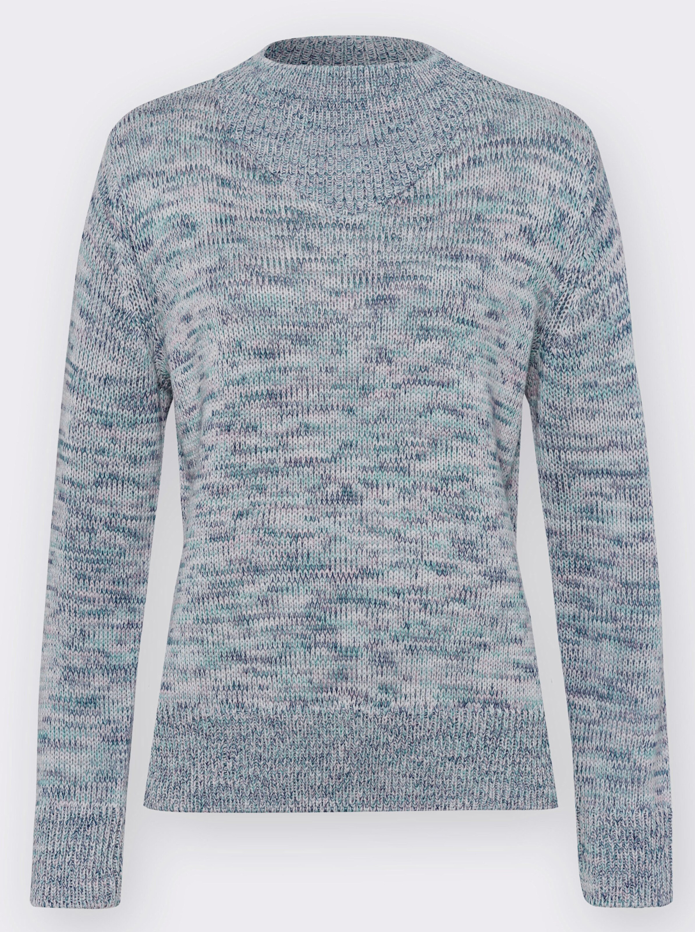 Strickpullover mit Stehkragen