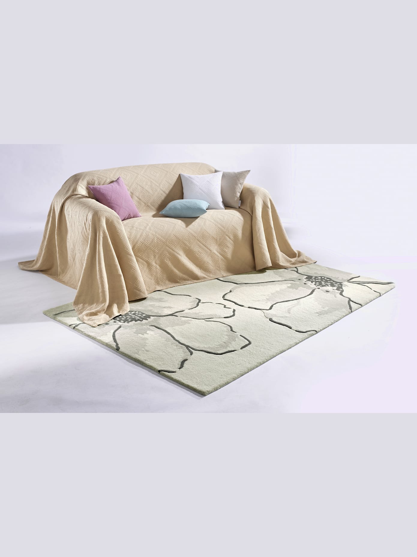 Jeté de canapé protection fauteuil tissée