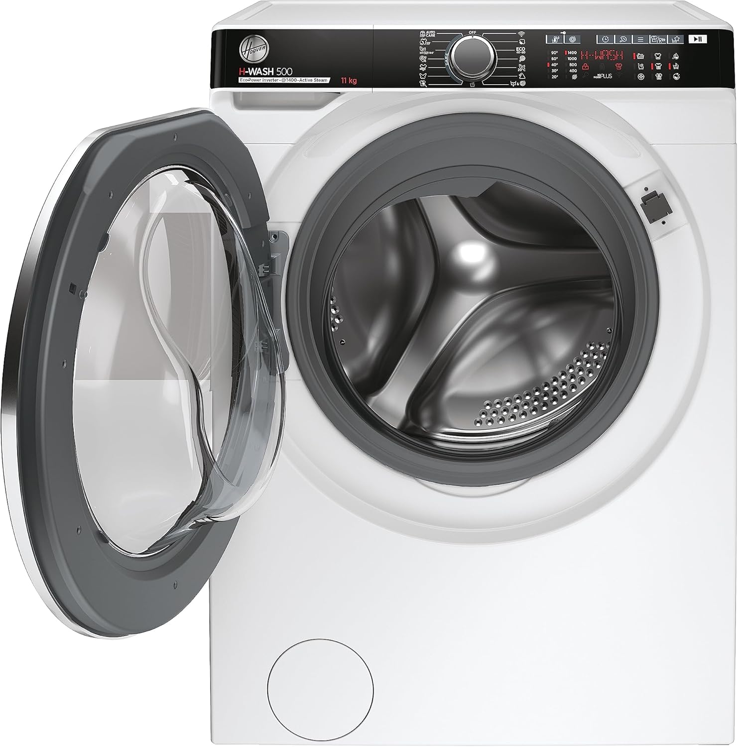 Hoover H-WASH 500 HWP 411AMBC/1-S Waschmaschine/Energieeffizienzklasse A/Füllmenge 11 kg/Eco-Power Inverter Motor/Power Care System/ActiveSteam/hOn App Steuerung/Wi-Fi + Bluetooth