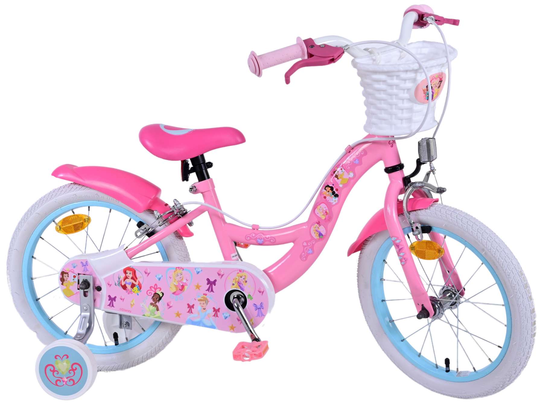 Kinderfahrrad Disney Princess für Mädchen 16 Zoll Kinderrad in Rosa