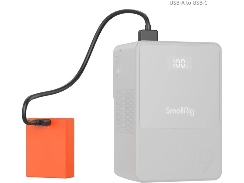 Smallrig Digitalkamera-Akku NP-W126S USB-C Orange Wiederaufladbare Kamera-Batterie