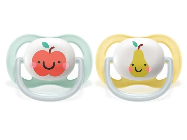 Philips AVENT SCF080/17 ultra air-sut, Klassisk babysut, Ortodontisk, Silikone, Dreng/Pige, Tåler opvaskemaskine, 2 stk