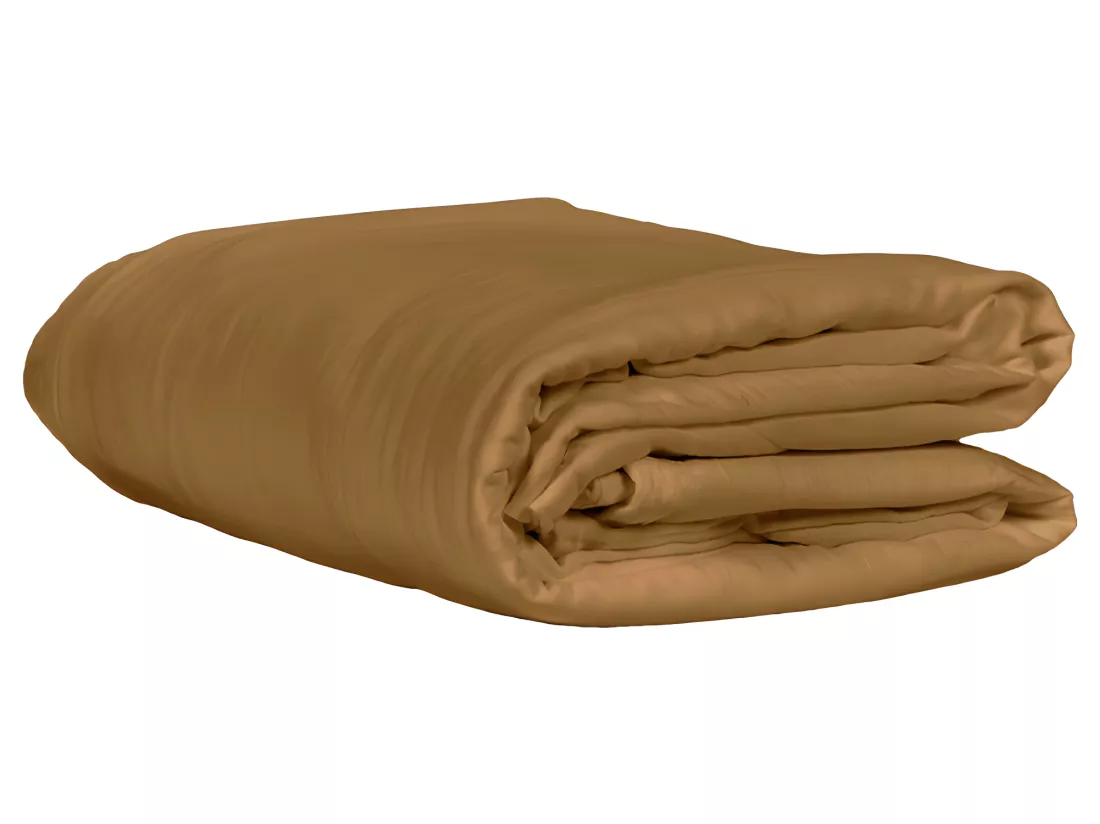Housse de couette gaze de coton double 240 x 260 cm camel - PEPA 4