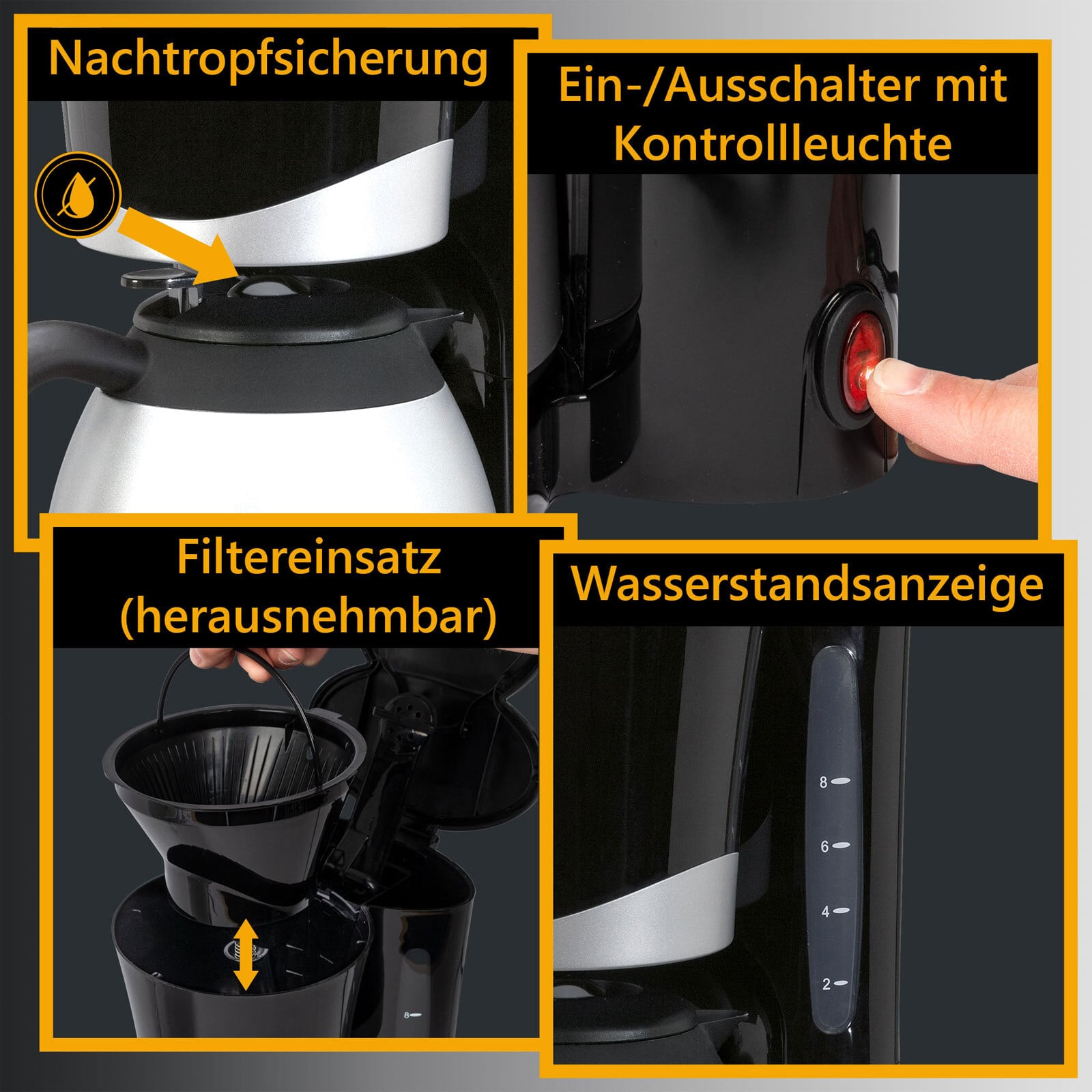 BOMANN Thermo-Kaffeeautomat KA 168 CB 870 Watt schwarz