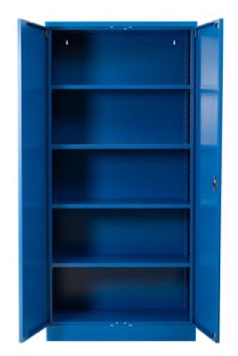 PROREGAL stalen kast Bee met 4 planken, HxBxD 195 x 92 x 42 cm, gepoedercoat plankmateriaal, blauw & blauw