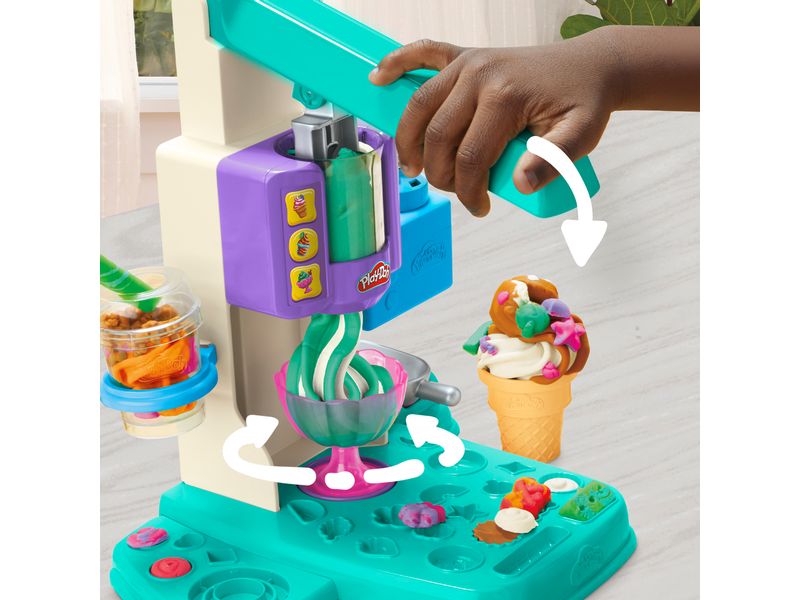 Play-Doh Knetspielzeug Regenbogen-Eismaschine Farbenfrohes Eismaschinen-Spielset