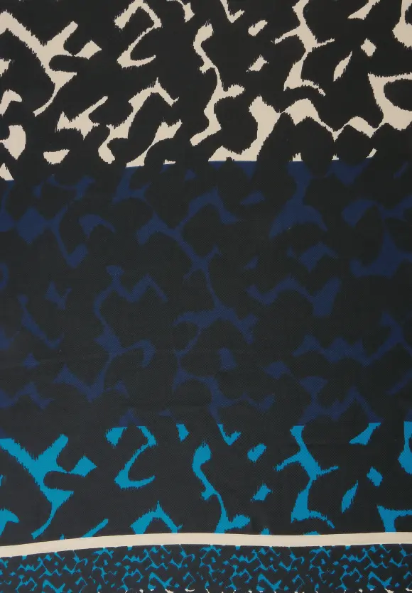 Cosy Print Longschal - aquamarine blue