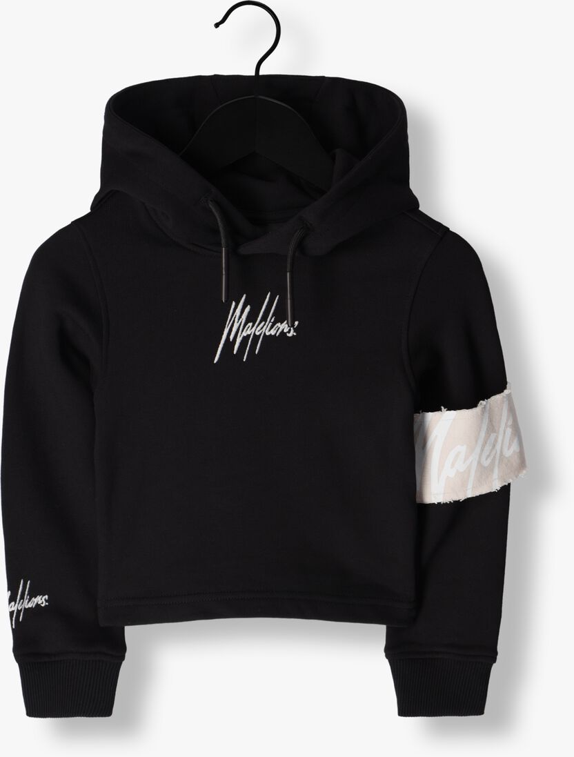 MALELIONS zwarte malelions sweater cropped hoodie