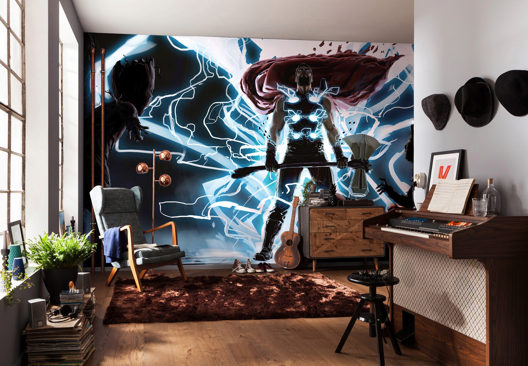 Komar Vliestapete »Digitaldruck Vlies -  Thor God of Thunder - Grösse 500 x 280 cm« bedruckt glatt Kinderzimmer