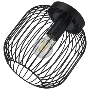 KARWEI plafondlamp Vic zwart 23xØ21cm