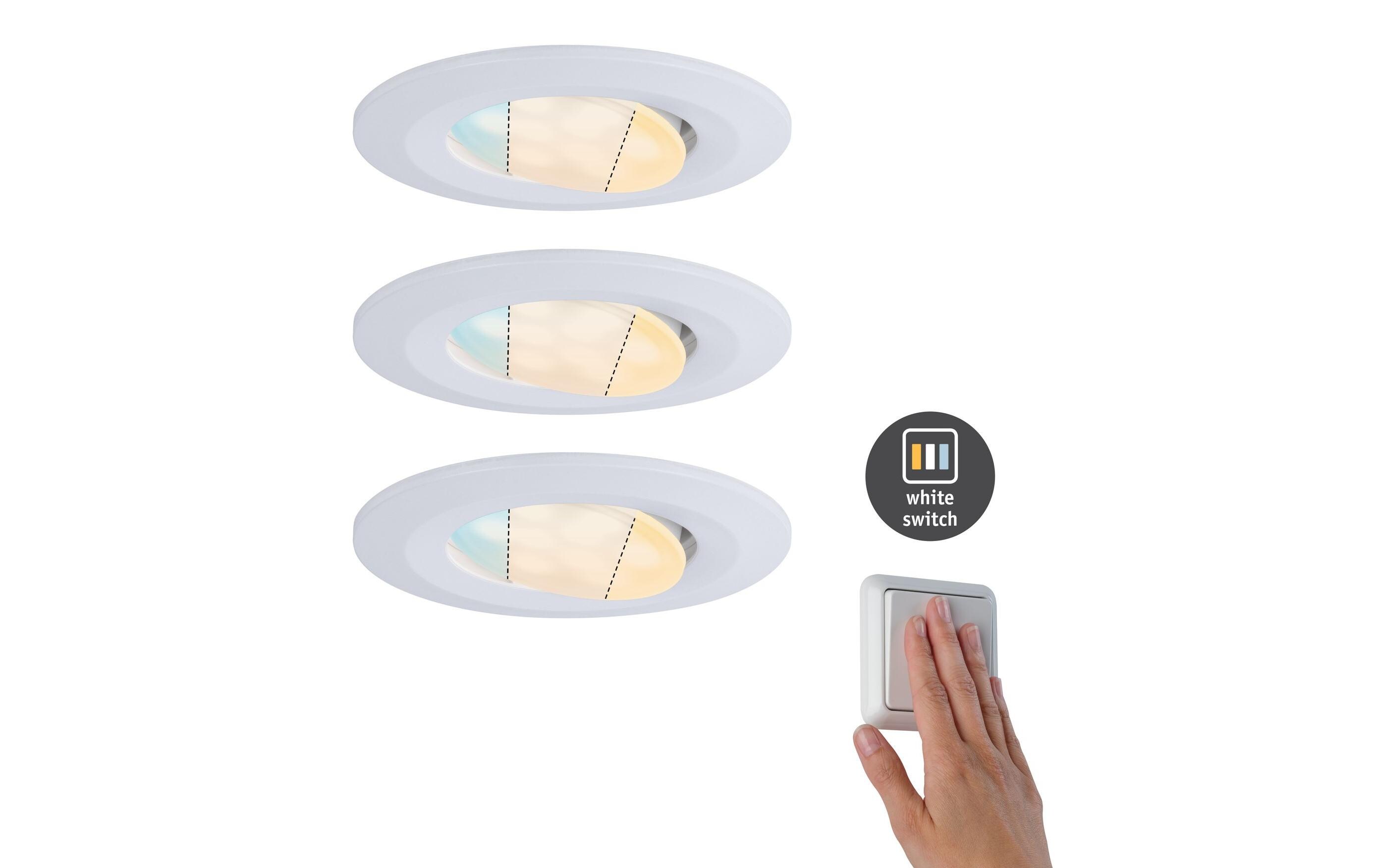 Einbauspot HomeSpa Calla Set, 3 x 5.5 W, 2700- 6500 K, WeissHomeSpa LED Einbauspot 3er-Set