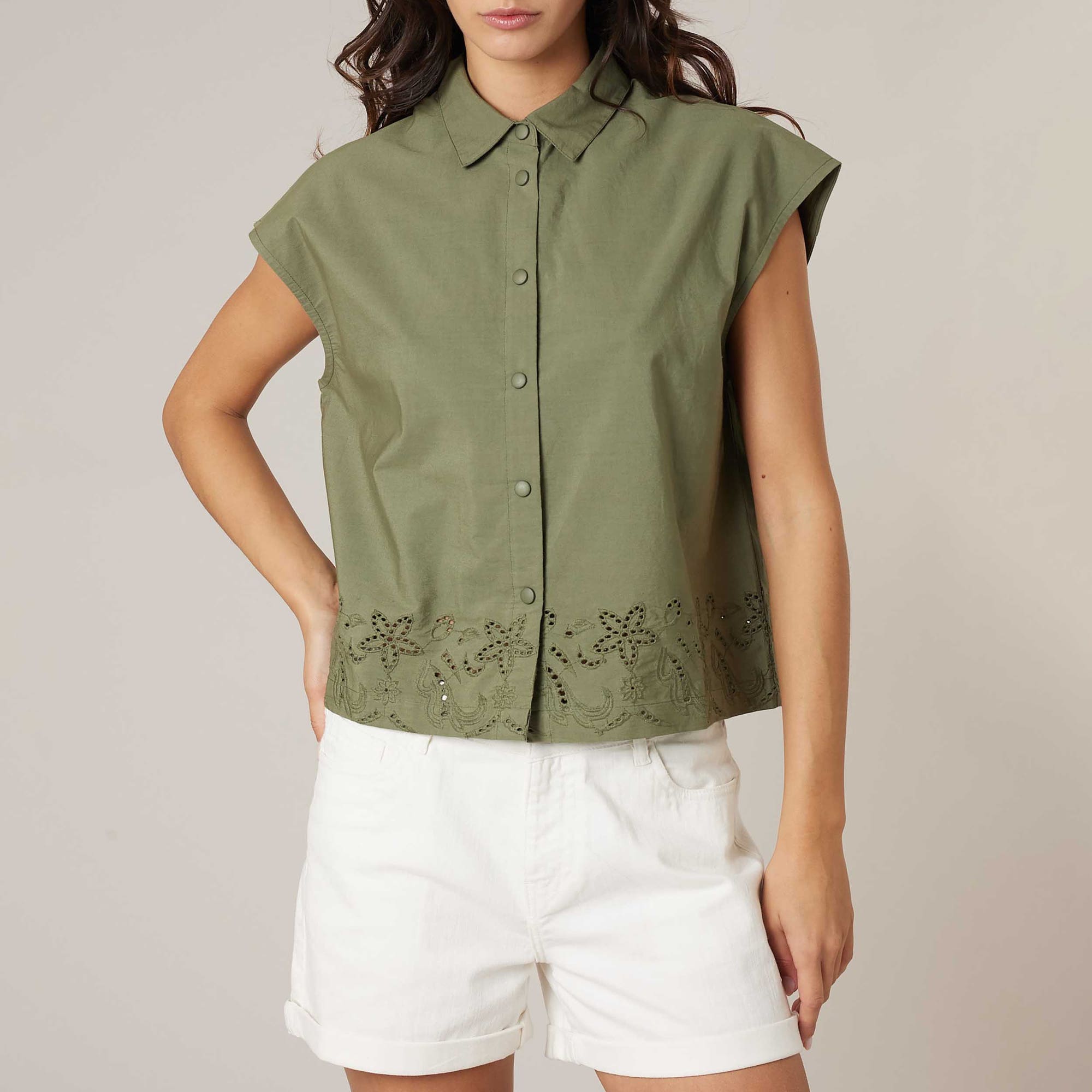 Blouse Femme kaki