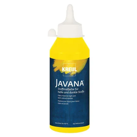 KREUL Javana Stoffmalfarbe für helle und dunkle Stoffe Gelb 250 ml