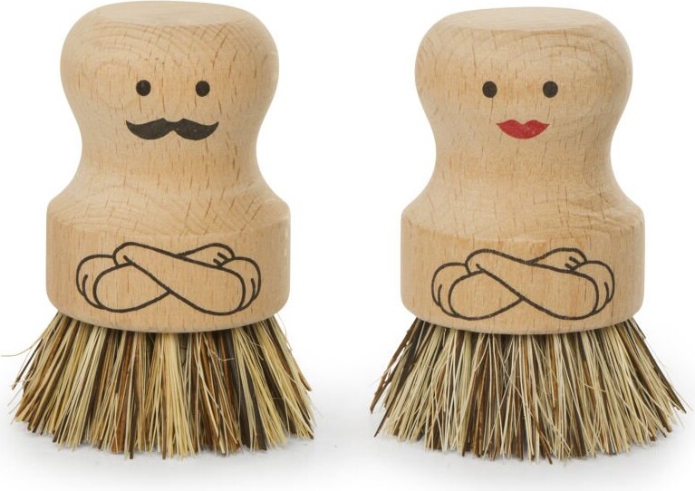 Kikkerland - Opvaskebørster - Scrubbing People - Mr. / Mrs. - Assorteret