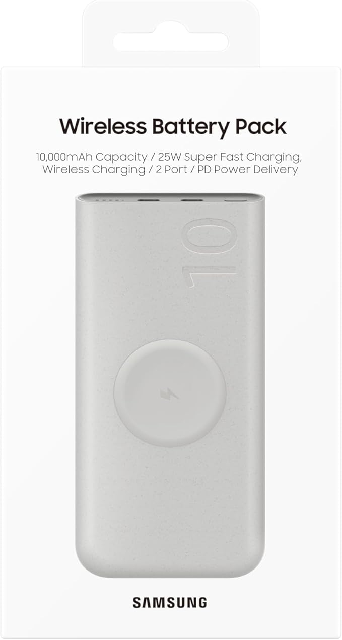 (25W) 10000mAh Wireless Powerbank Dual USB C Power Delivery Ladegerät (EB-U2510XUEGEU) - Beige