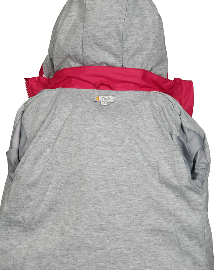 Regenmantel RAGLAN DOTTED mit abnehmbarer Kapuze in pink