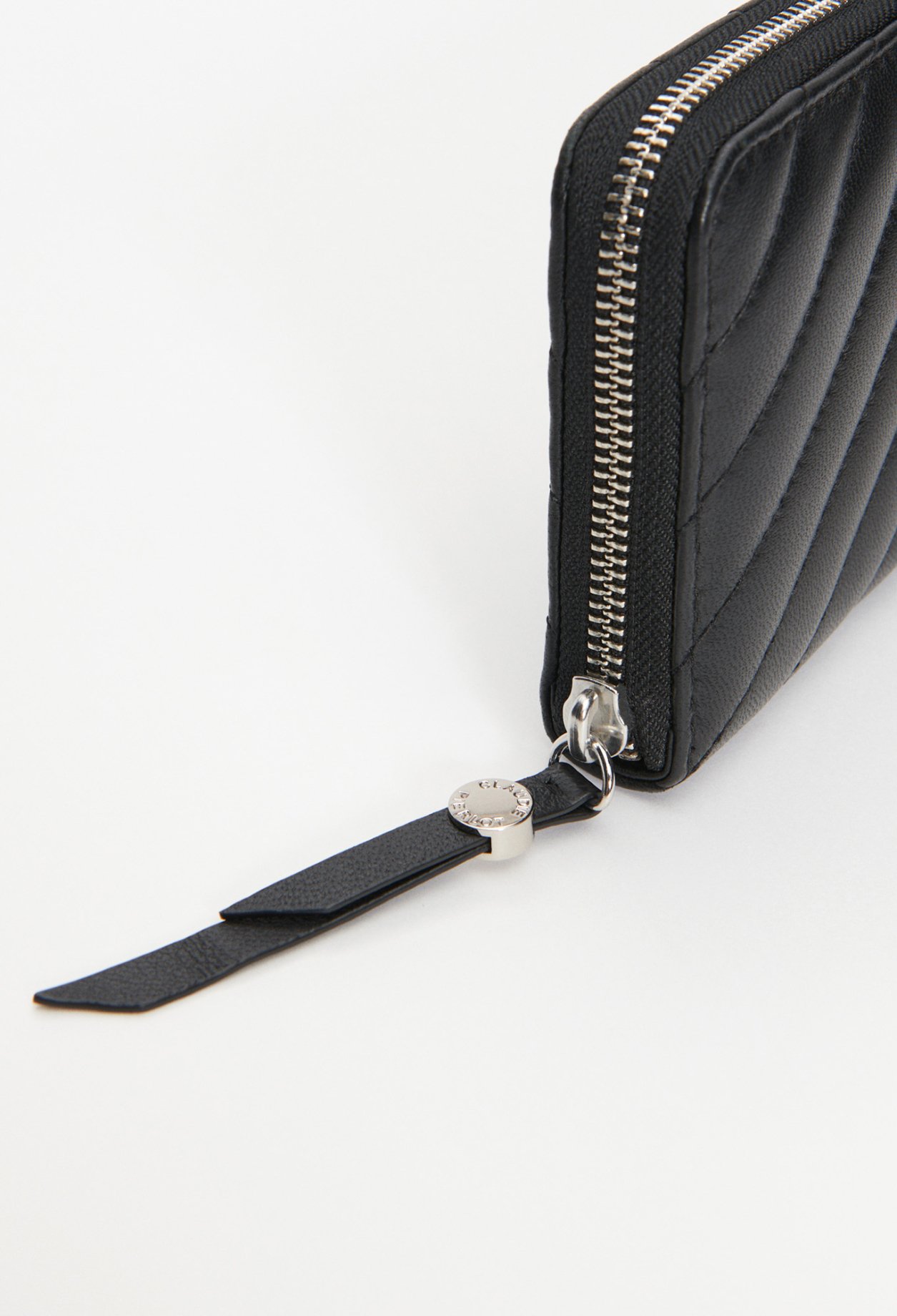 Compagnon chevron cuir noir