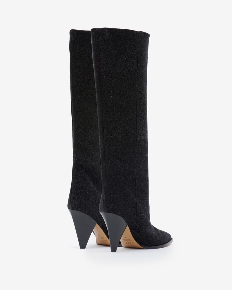 BOTTES EN CUIR VELOURS PAILLETE RIRIO