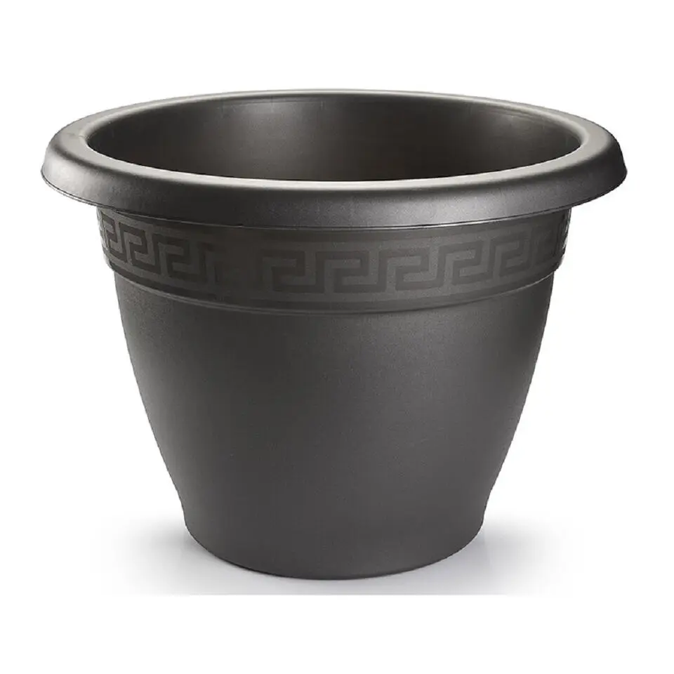 Plasticforte Plantenpot - antraciet - kunststof - rond - D43,5 cm