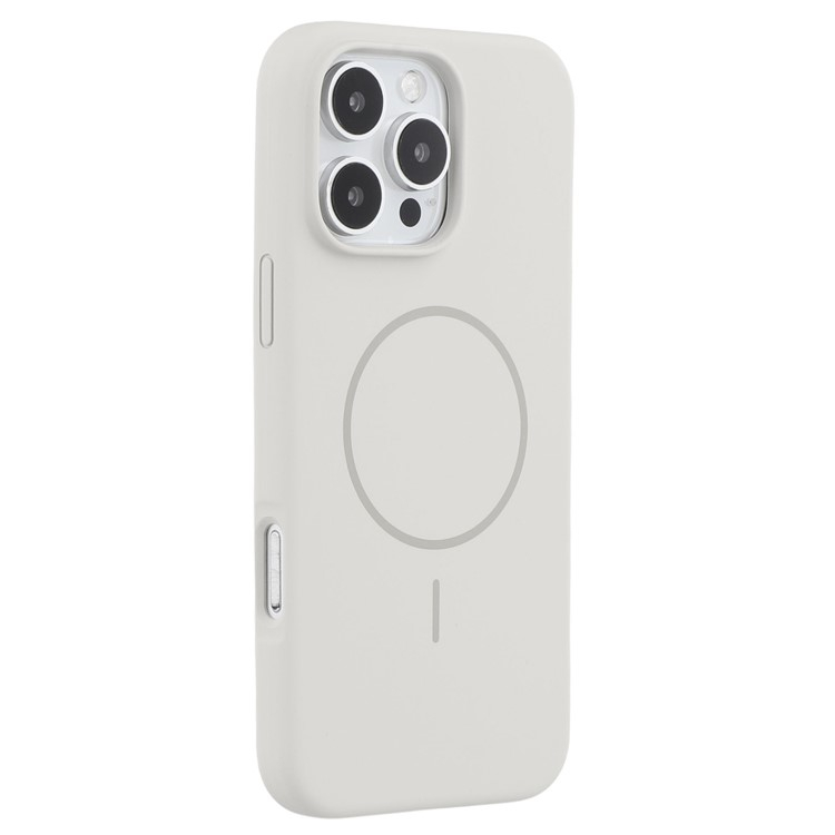 iPhone 16 Pro Max MagSafe Silikon Case Hülle - Weiss