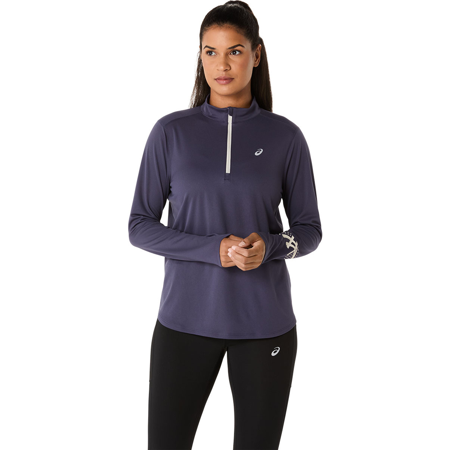 ASICS Icon Half-Zip Longsleeve T-shirt Dames