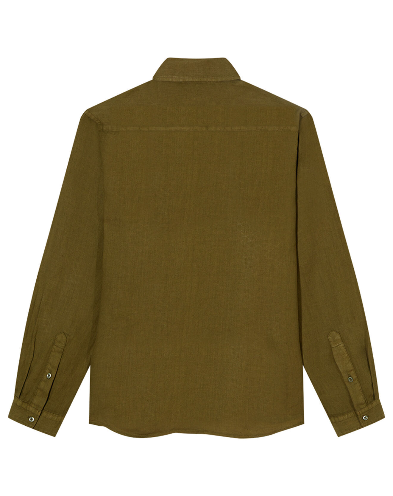 Harris Wilson Chemise slim 100% Lin Danny olive
