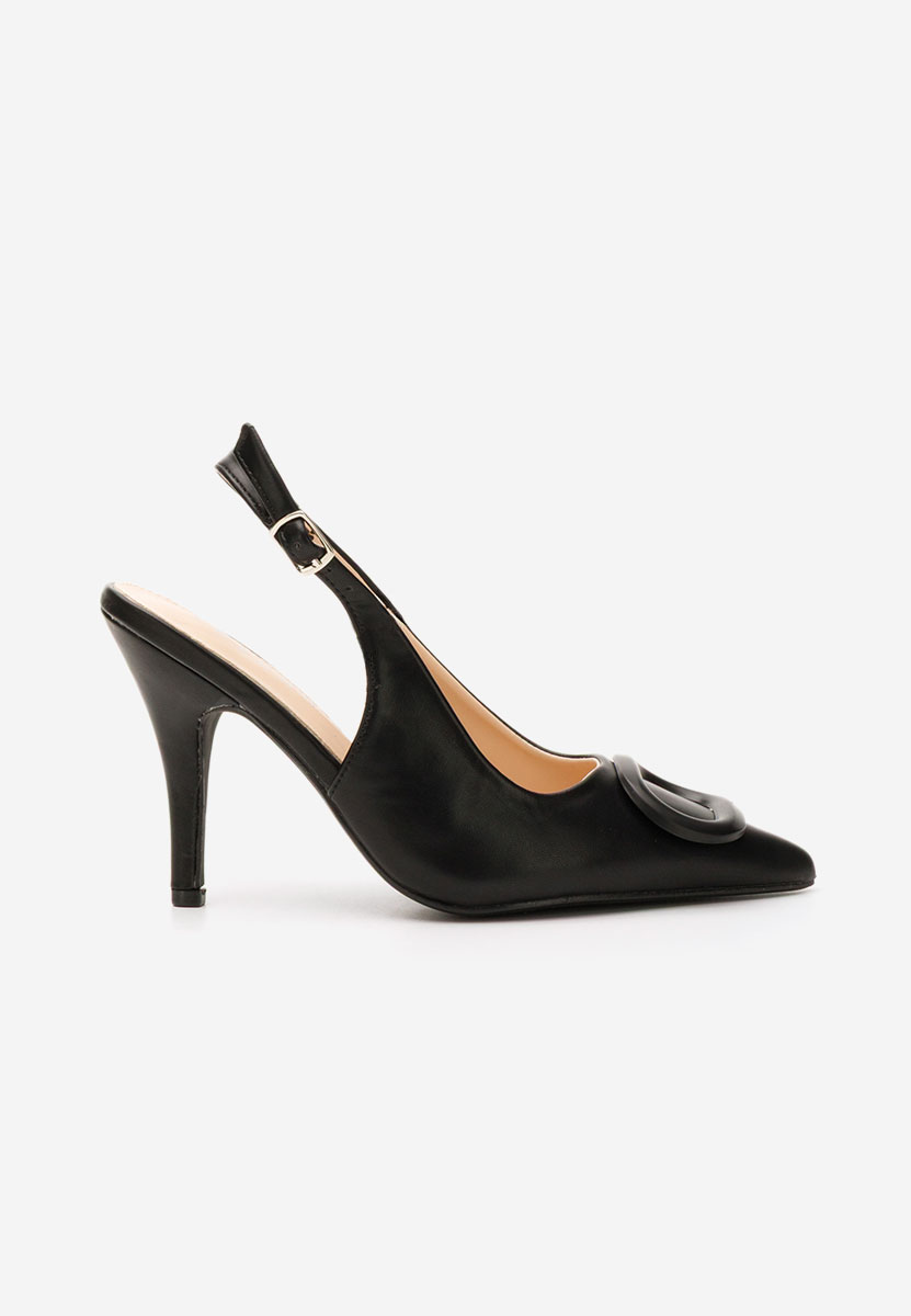 Chaussures à talon fin noirs Kacey