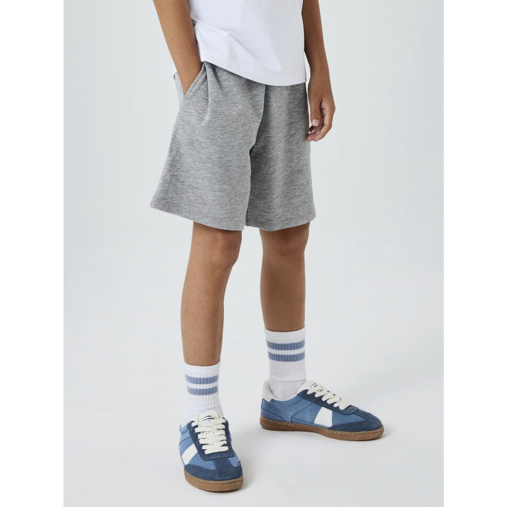 Køb Name It Grey Melange Cyber Sweat Shorts Noos