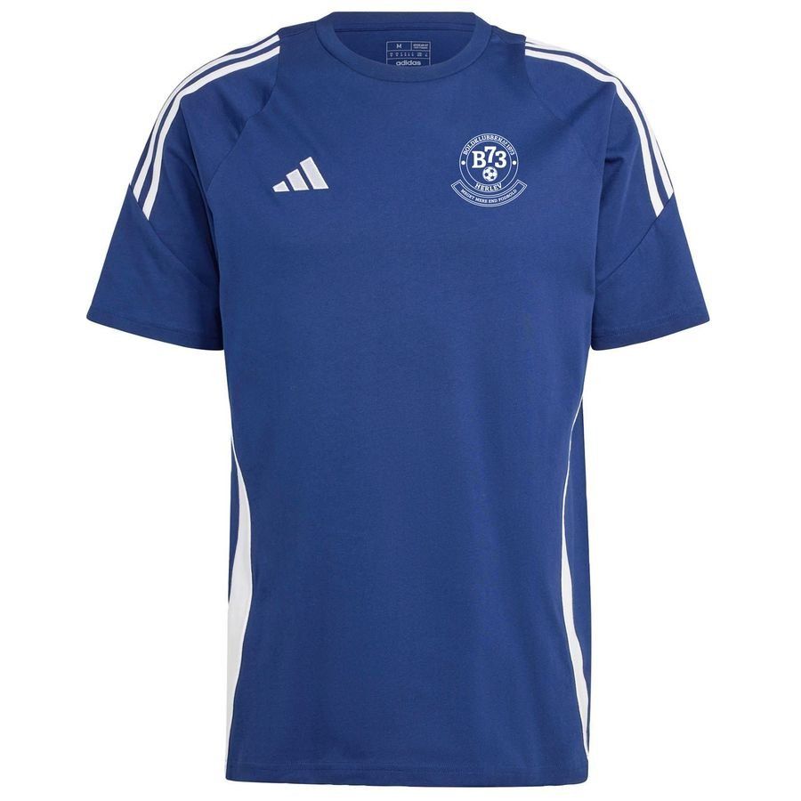 B1973 Herlev Bomuld T-Shirt - Bleu Marine/Blanc
