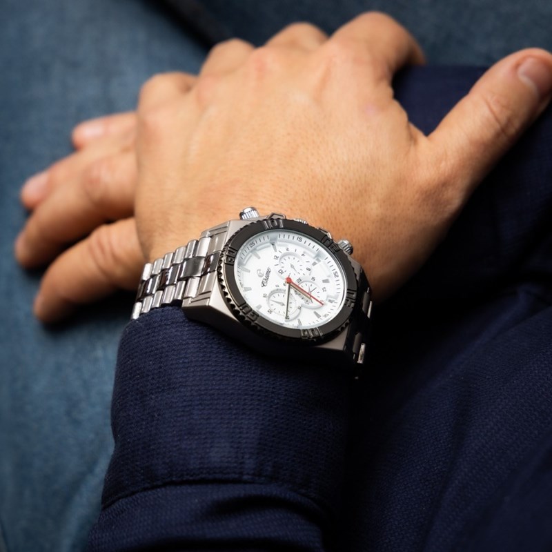 Montre Homme CHTIME bracelet Acier Argenté