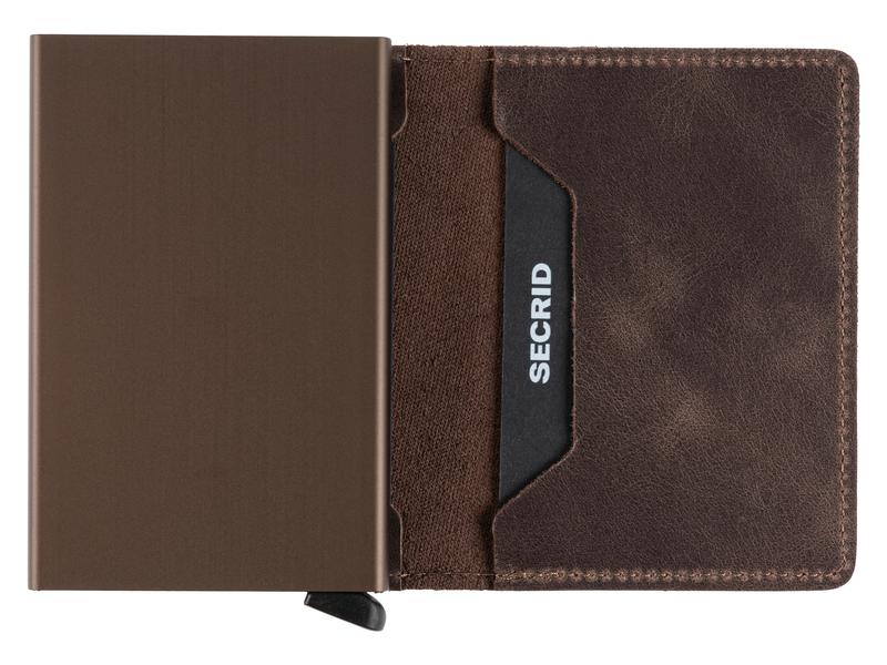 SECRID Portemonnaie Slimwallet Vintage Chocolate Geldbörse mit RFID-Schutz