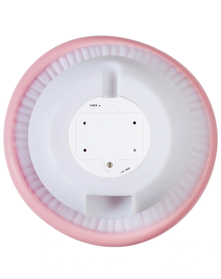 LED-Nachtlicht MUSHROOM HOUSE – FAIRIES in rosa/weiß