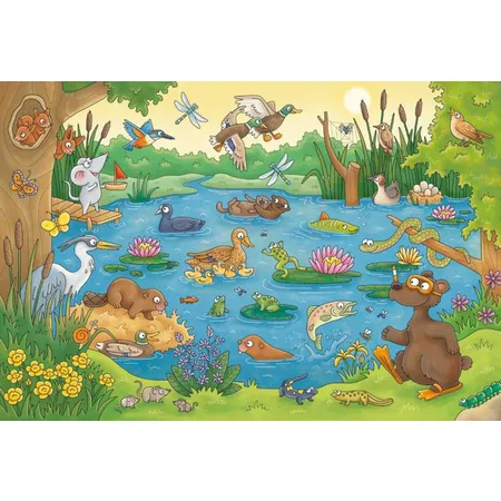 Schmidt Spiele KinderPuzzle - Reise in die Natur, 3x48 Teile, mit Add-on (Wissensbüchlein)