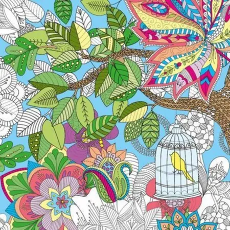 Idena Ausmalposter Blumen und Garten ca. 59,4 x 84 cm