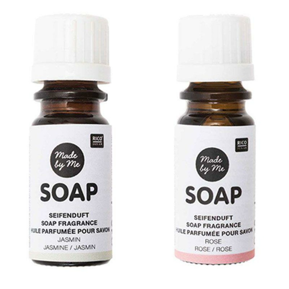 2 huiles parfumées 10 ml pour savon - jasmin, rose