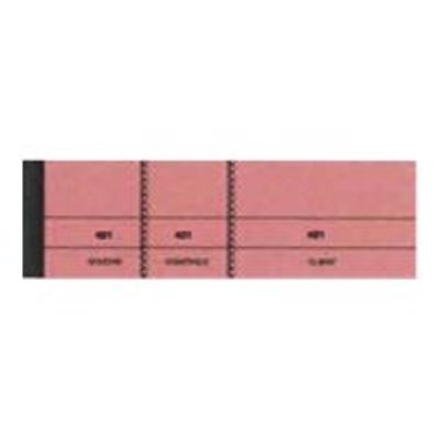 ELVE - 10 Blocs passe-partout 3 volets - 50 x 150 mm - numéroté - rose