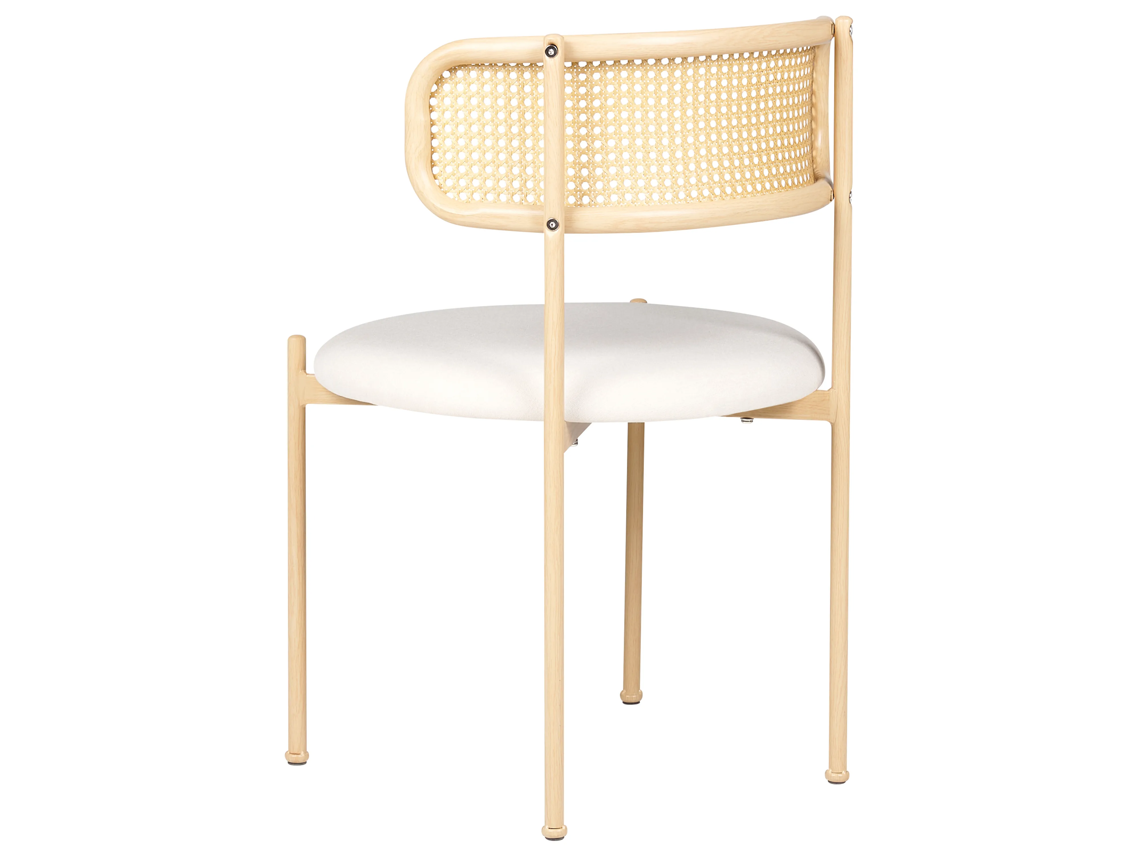 Set van 2 eetkamerstoelen ANDOVER Metaal Lichtbeige