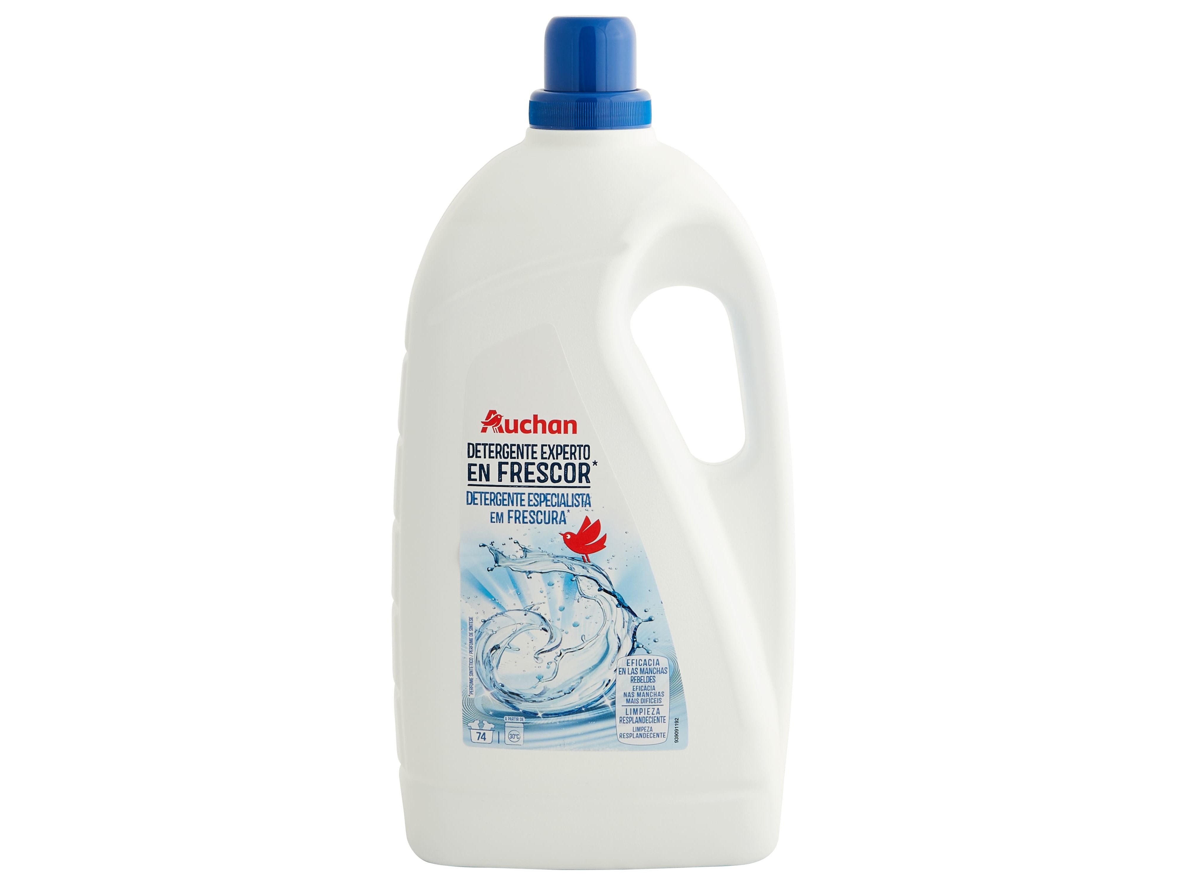 DETERGENTE ROUPA MÁQUINA LÍQUIDO AUCHAN FRESCURA 74 DOSES